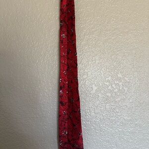 Versace Red Floral Tie